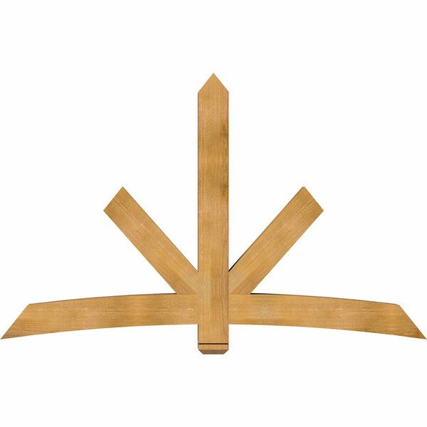 Ekena Millwork Alberta Rough Sawn Timber Gable Bracket, Western Red Cedar, 84"W x 53"H x 6"D x 6"F, 15/12 Pitch GBW084X53X0606ALB00RWR - main